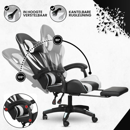 Bayt Gaming Stoel - Wit/Zwart