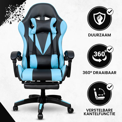 Bayt Gaming Stoel - Cyaan/Zwart