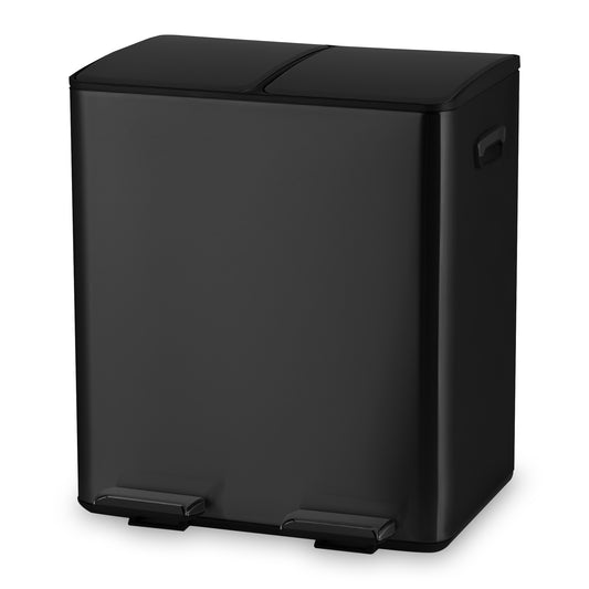 Bayt Prullenbak 60 liter - 2x30L Pedaalprullenbak - Zwart - Outlet