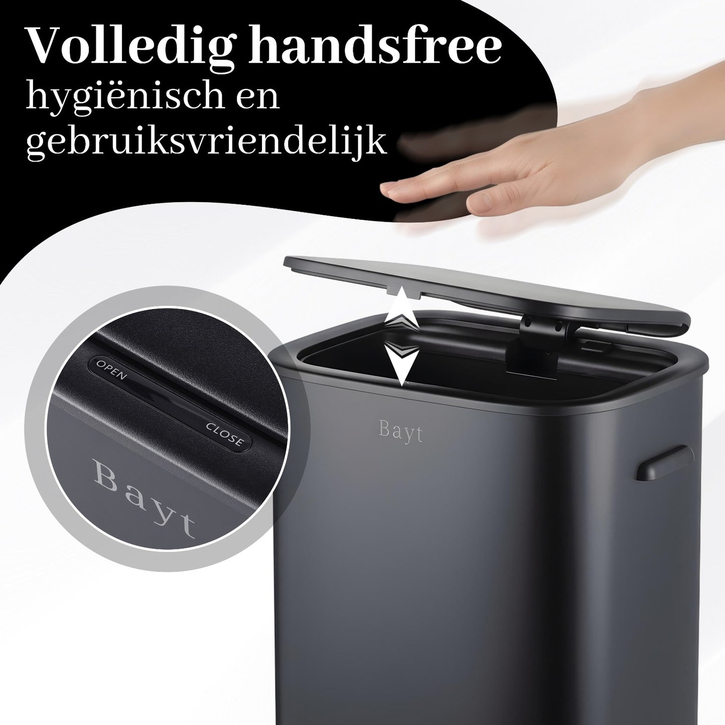 Bayt Prullenbak met pootjes - Sensor - Baytliving