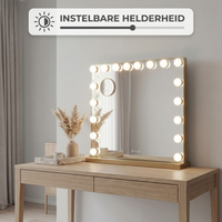 Hollywood Spiegel 80 x 60 cm met 10x Vergroting - Goud - Baytliving