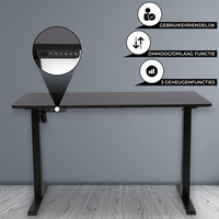 Zit-Sta Bureau Elektrisch Verstelbaar – 120 x 60 cm – Zwart - Baytliving