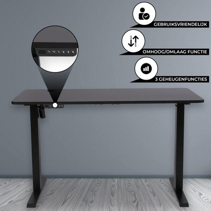 Zit-Sta Bureau Elektrisch Verstelbaar – 120 x 60 cm – Zwart - Baytliving