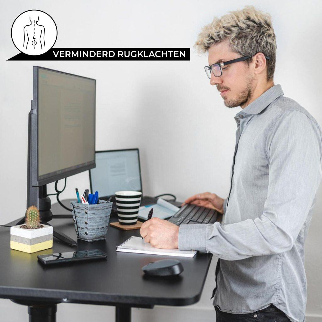 Zit-Sta Bureau Elektrisch Verstelbaar – 120 x 60 cm – Zwart - Baytliving