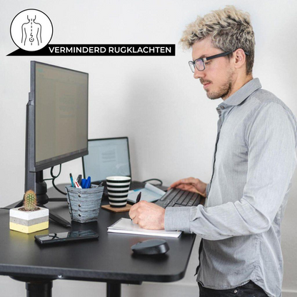 Zit-Sta Bureau Elektrisch Verstelbaar – 120 x 60 cm – Zwart - Baytliving
