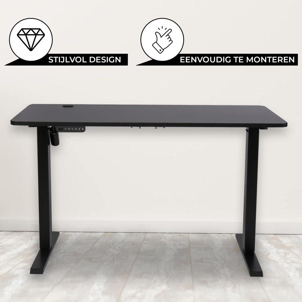 Zit-Sta Bureau Elektrisch Verstelbaar – 120 x 60 cm – Zwart - Baytliving