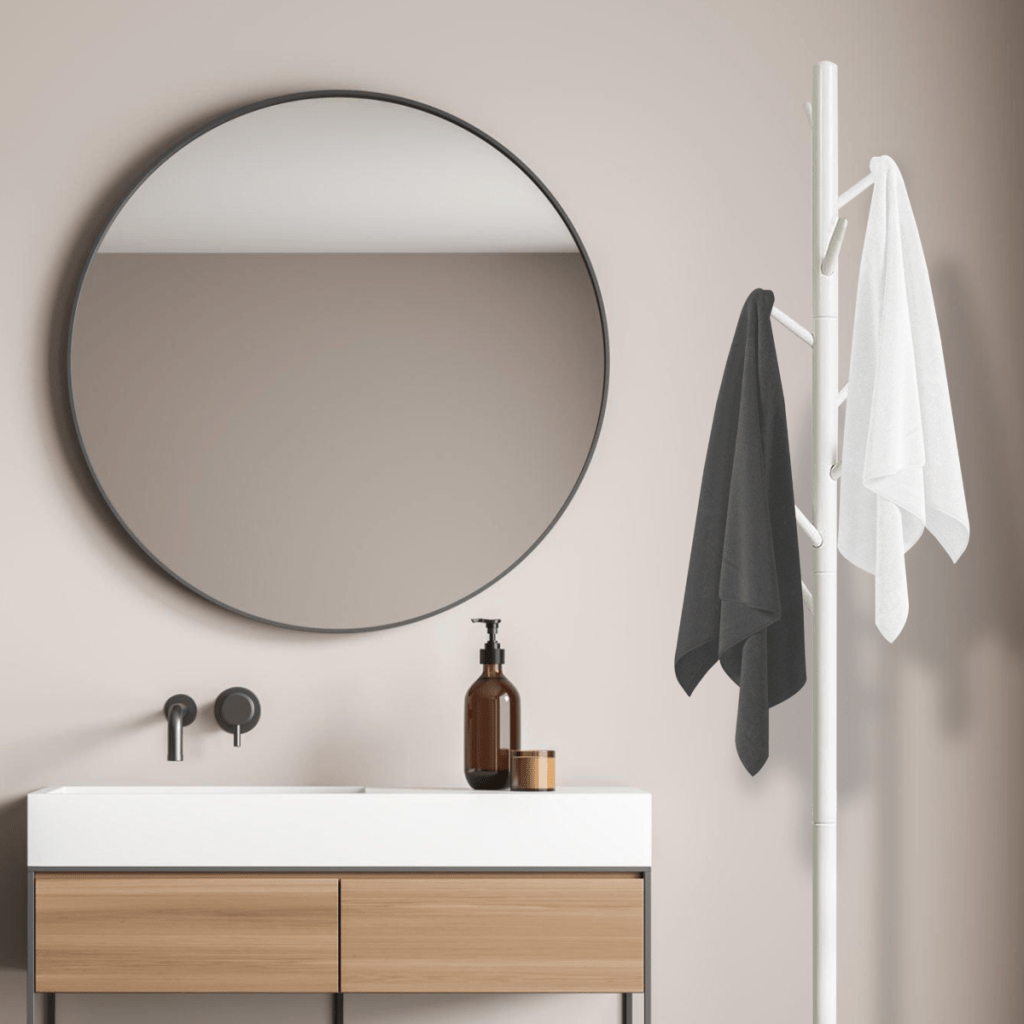 Bayt Staande Kapstok Hout 8 Haken- Wit - Baytliving
