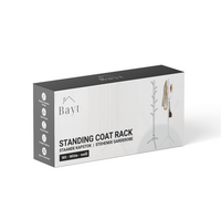 Bayt Staande Kapstok Hout 8 Haken- Wit - Baytliving