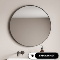 Ronde Badkamerspiegel -zwart  Ø 50 CM - Baytliving