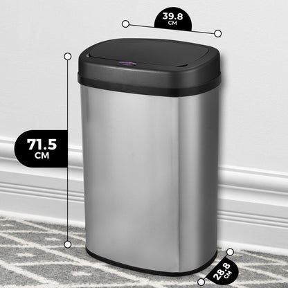 Bayt Prullenbak 60 liter - Sensor Prullenbak - Zilver - Outlet
