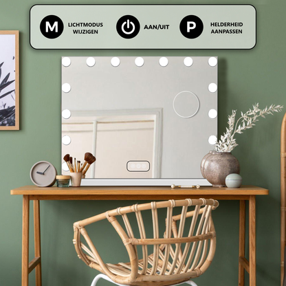 Hollywood Spiegel - 58x46cm - 5x Vergroting