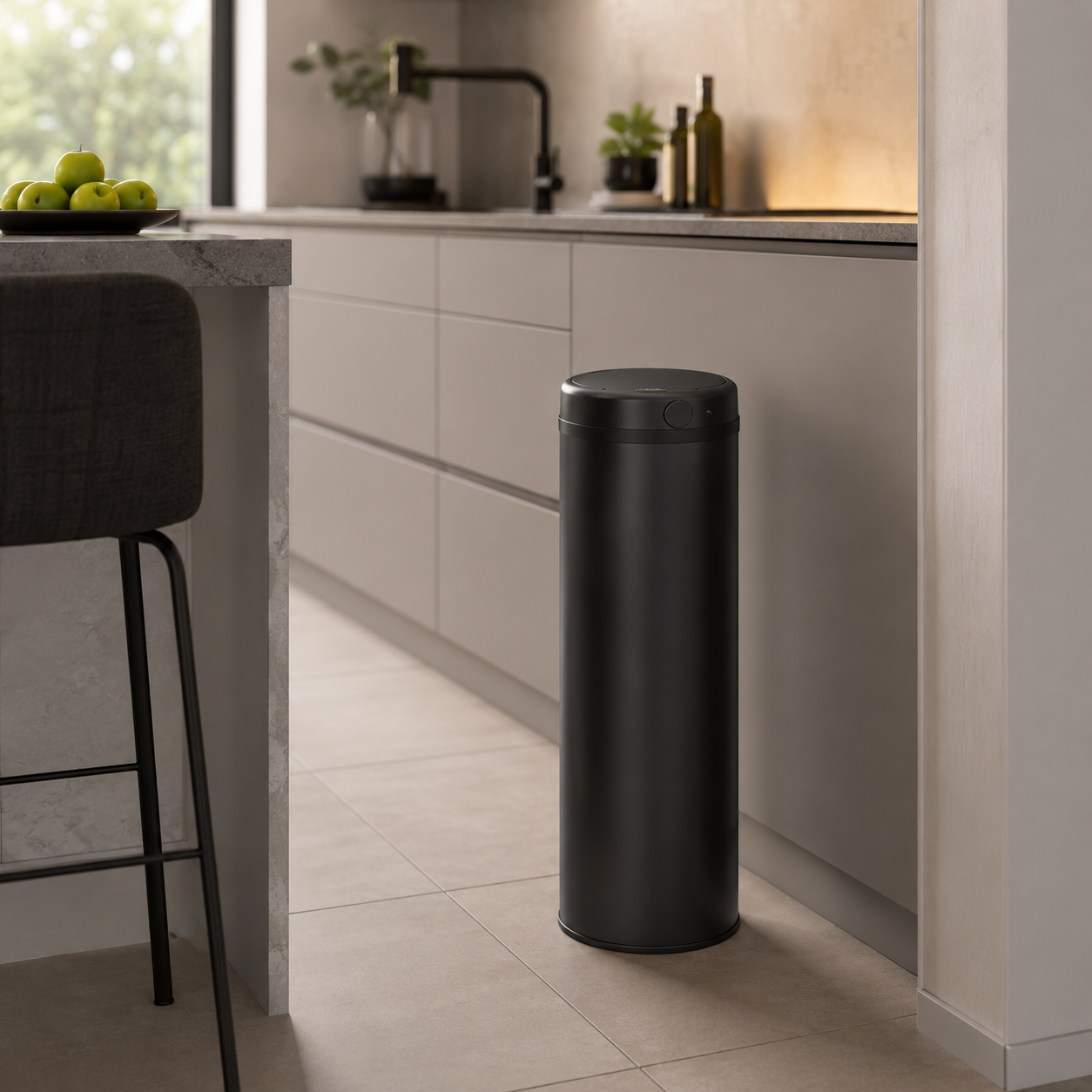 Bayt Prullenbak 50 liter - Sensor Prullenbak - Zwart - Baytliving