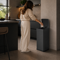 Bayt Prullenbak 60 liter - Sensor Prullenbak Vierkant - Zwart - Baytliving