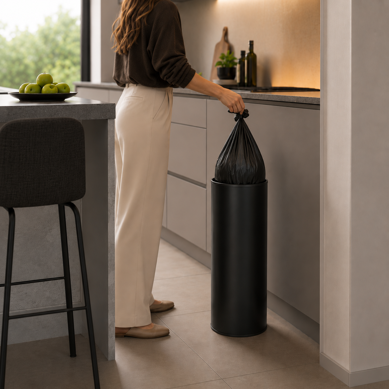 Bayt Prullenbak 50 liter - Sensor Prullenbak - Zwart - Baytliving
