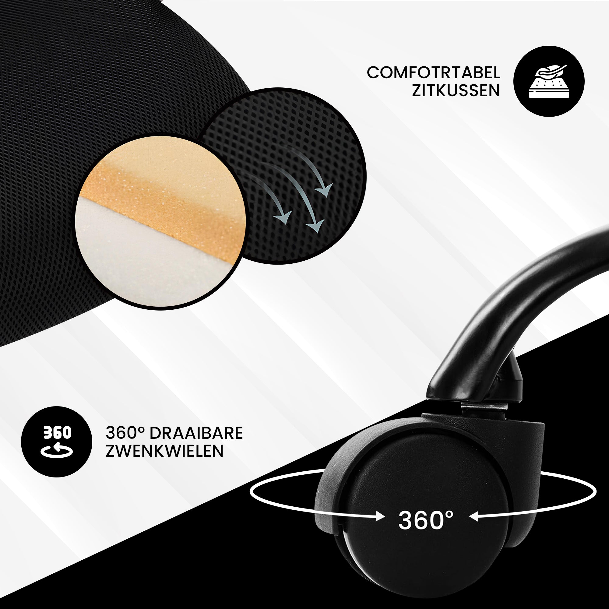 Bayt Ergonomische Bureaustoel - Office chair - Kantoorstoel Verstelbaar - Baytliving