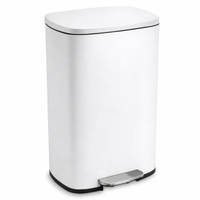 Bayt Prullenbak 50 Liter - Pedaalprullenbak - Wit - Baytliving