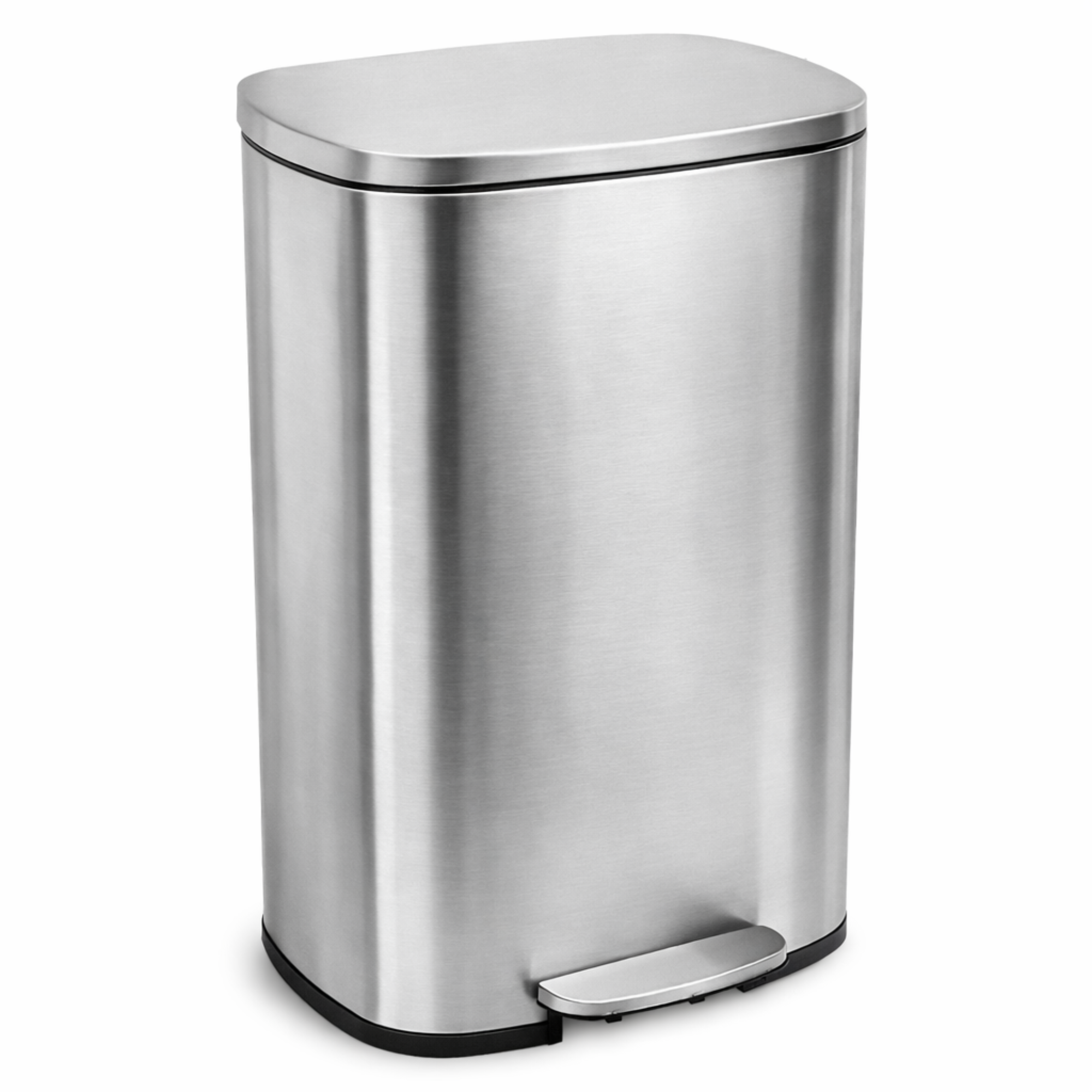 Bayt Prullenbak 50 Liter - Pedaalprullenbak - Zilver - Baytliving