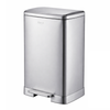 Prullenbak 60 Liter met Pedaalbediening - Zilver