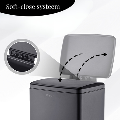 Bayt Prullenbak 60 Liter – Pedaalprullenbak - Zwart - Outlet